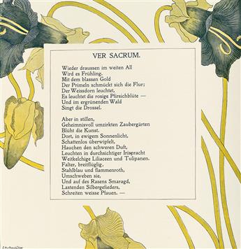 (ARTISTS MAGAZINES / VIENNA SECESSION.) Ver Sacrum. 12 issues (including Sonderheft) for 1898.